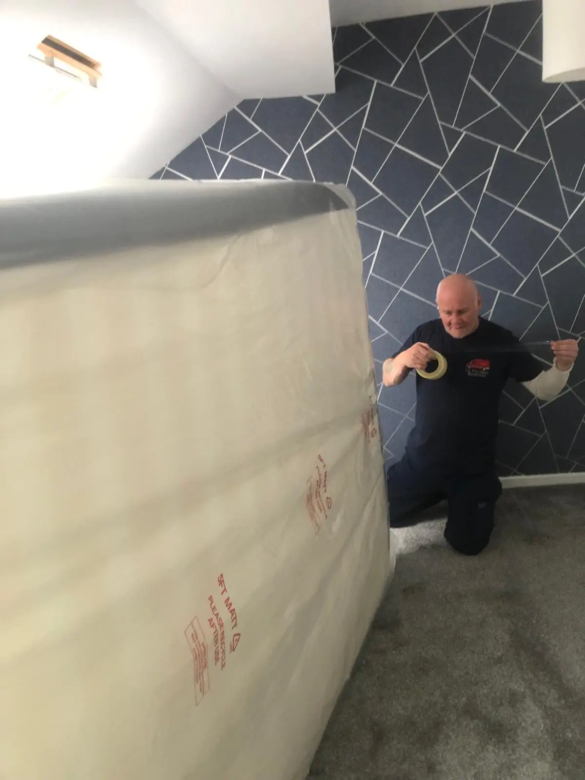 Wrapping a bed for protection during move